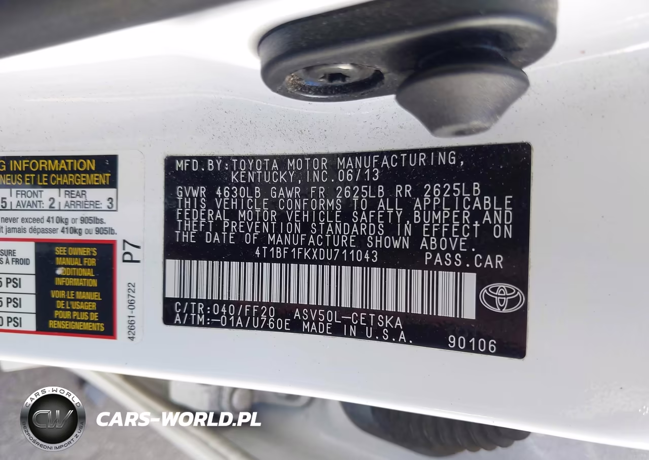 2013 Toyota Camry Se VIN:4T1BF1FKXDU711043 - 9