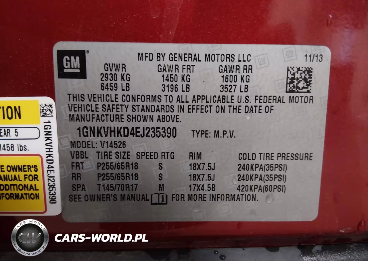 2014 Chevrolet Traverse 2Lt VIN:1GNKVHKD4EJ235390 - 9