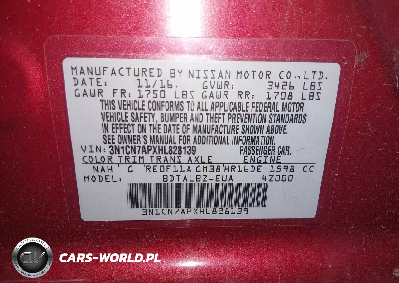 2017 Nissan Versa 1.6 Sv VIN:3N1CN7APXHL828139 - 9