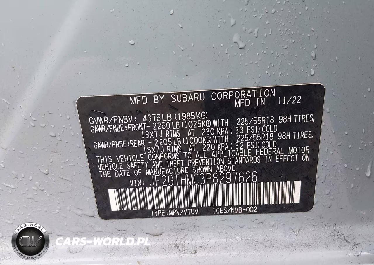 2023 Subaru Crosstrek Limited VIN:JF2GTHMC3P8297626 - 9