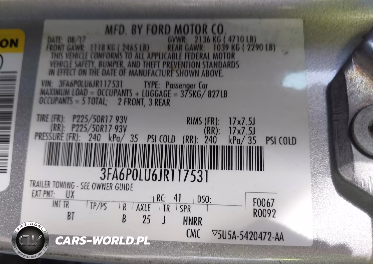 2018 Ford Fusion Hybrid Se VIN:3FA6P0LU6JR117531 - 9