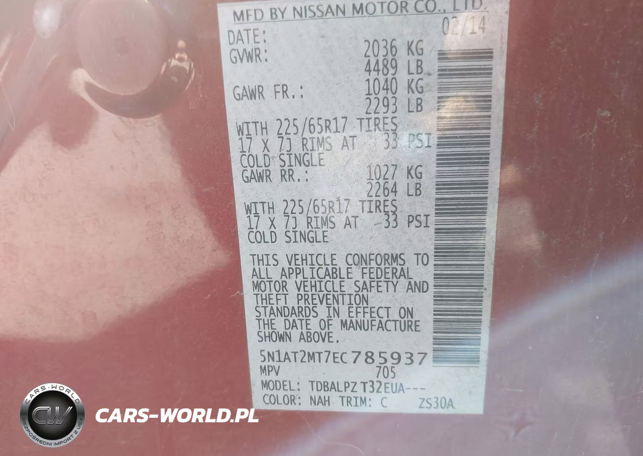 2014 Nissan Rogue S VIN:5N1AT2MT7EC785937 - 9