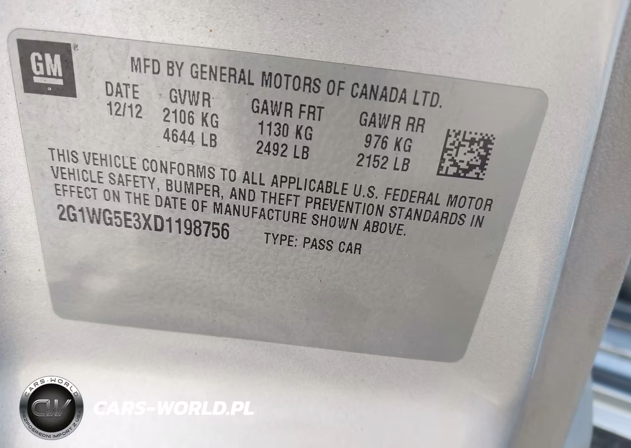 2013 Chevrolet Impala Lt VIN:2G1WG5E3XD1198756 - 9