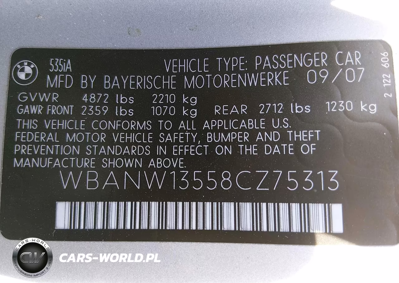 2008 BMW 535I VIN:WBANW13558CZ75313 - 9