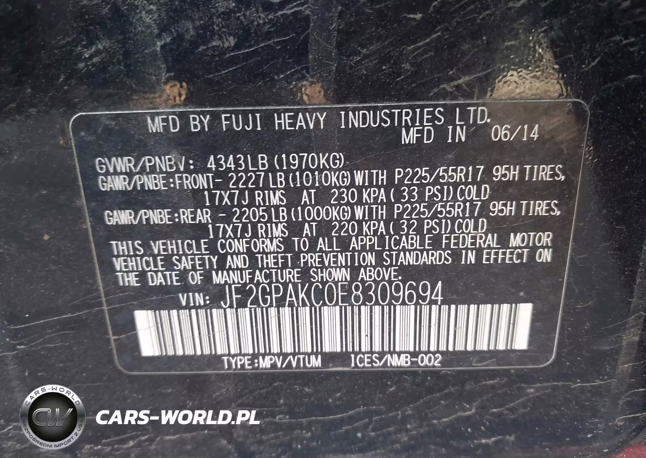 2014 Subaru Xv Crosstrek 2.0I Limited VIN:JF2GPAKC0E8309694 - 9