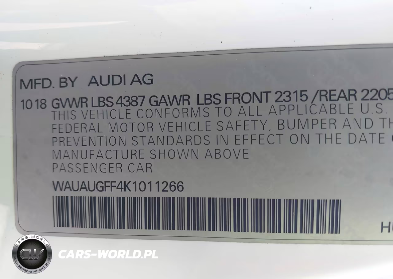 2019 Audi A3 40 Premium VIN:WAUAUGFF4K1011266 - 9