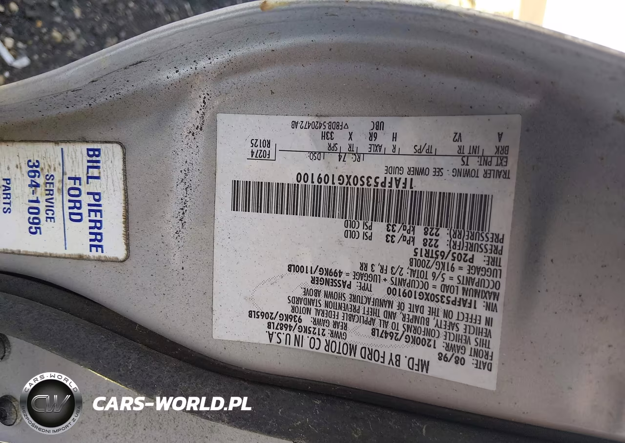 1999 Ford Taurus Se-Se-Ne VIN:1FAFP53S0XG109100 - 9