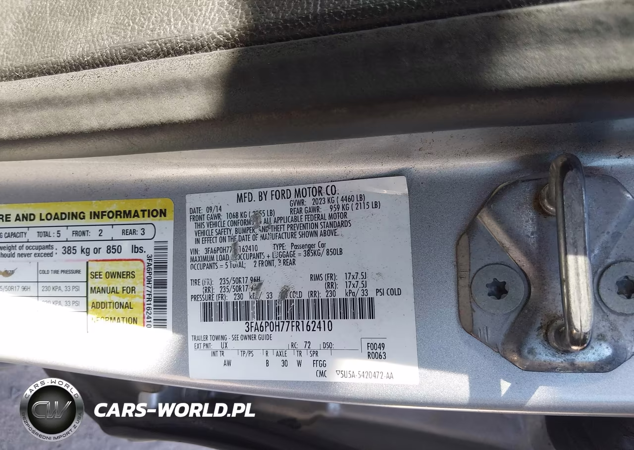 2015 Ford Fusion Se VIN:3FA6P0H77FR162410 - 9