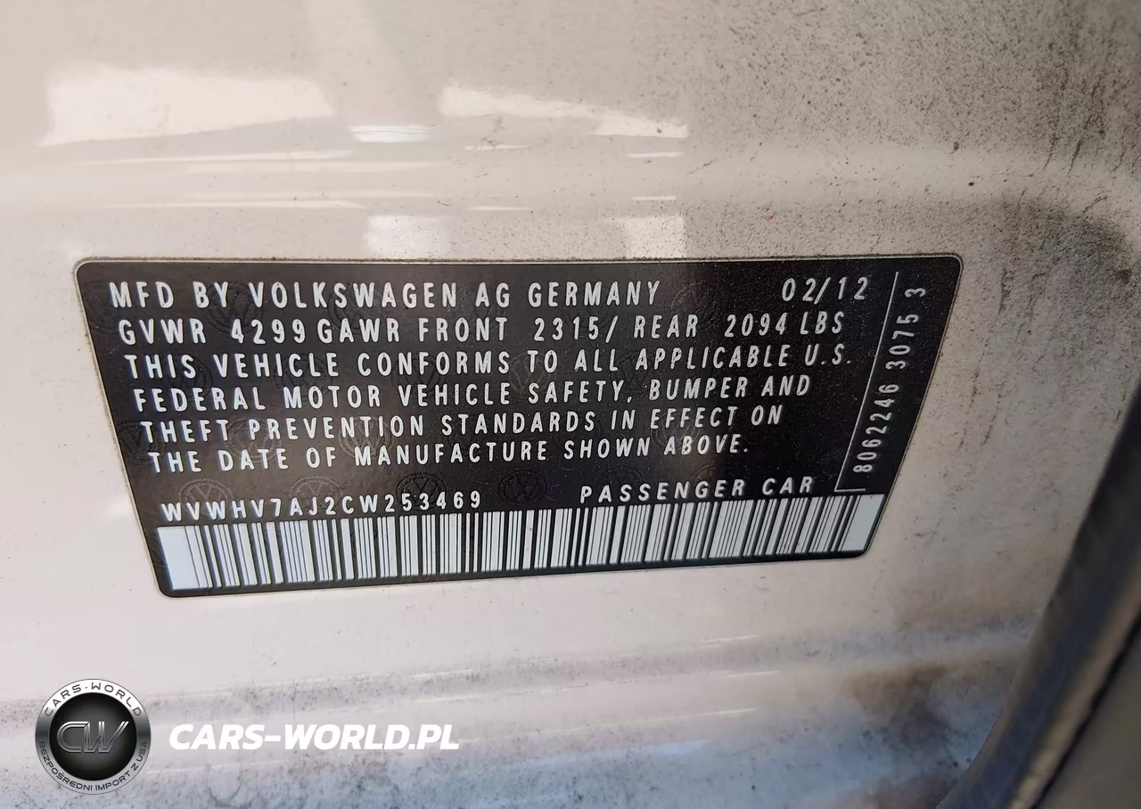 2012 Volkswagen Gti 4-Door Autobahn VIN:WVWHV7AJ2CW253469 - 9
