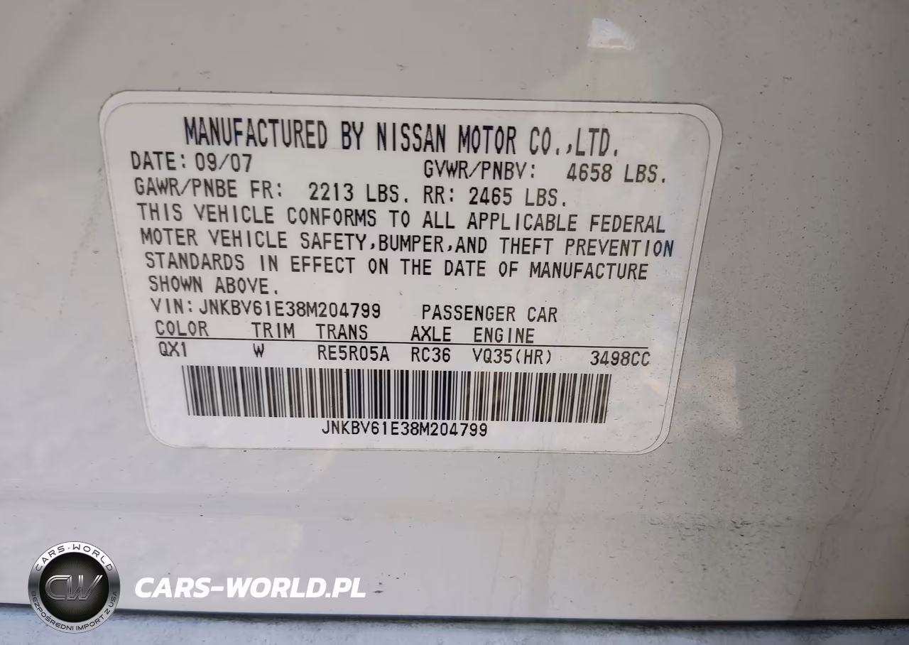 2008 Infiniti G35 Journey VIN:JNKBV61E38M204799 - 9