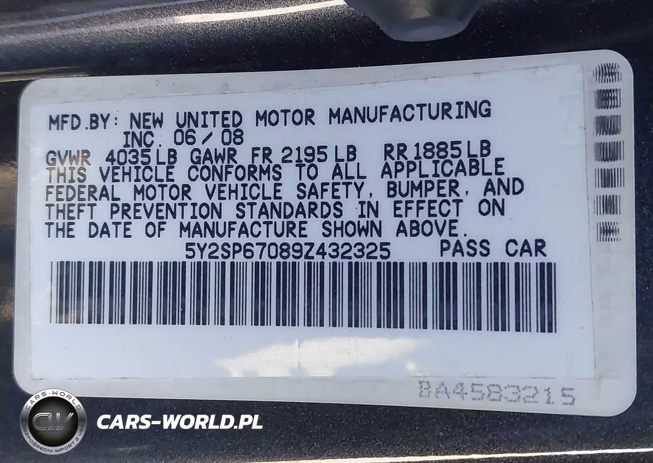 2009 Pontiac Vibe VIN:5Y2SP67089Z432325 - 9