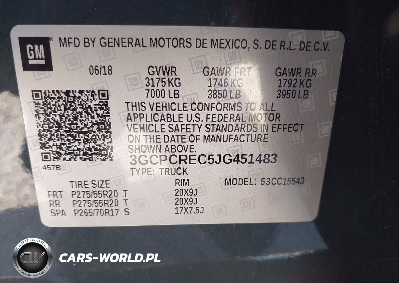 2018 Chevrolet Silverado 1500 1Lt VIN:3GCPCREC5JG451483 - 9