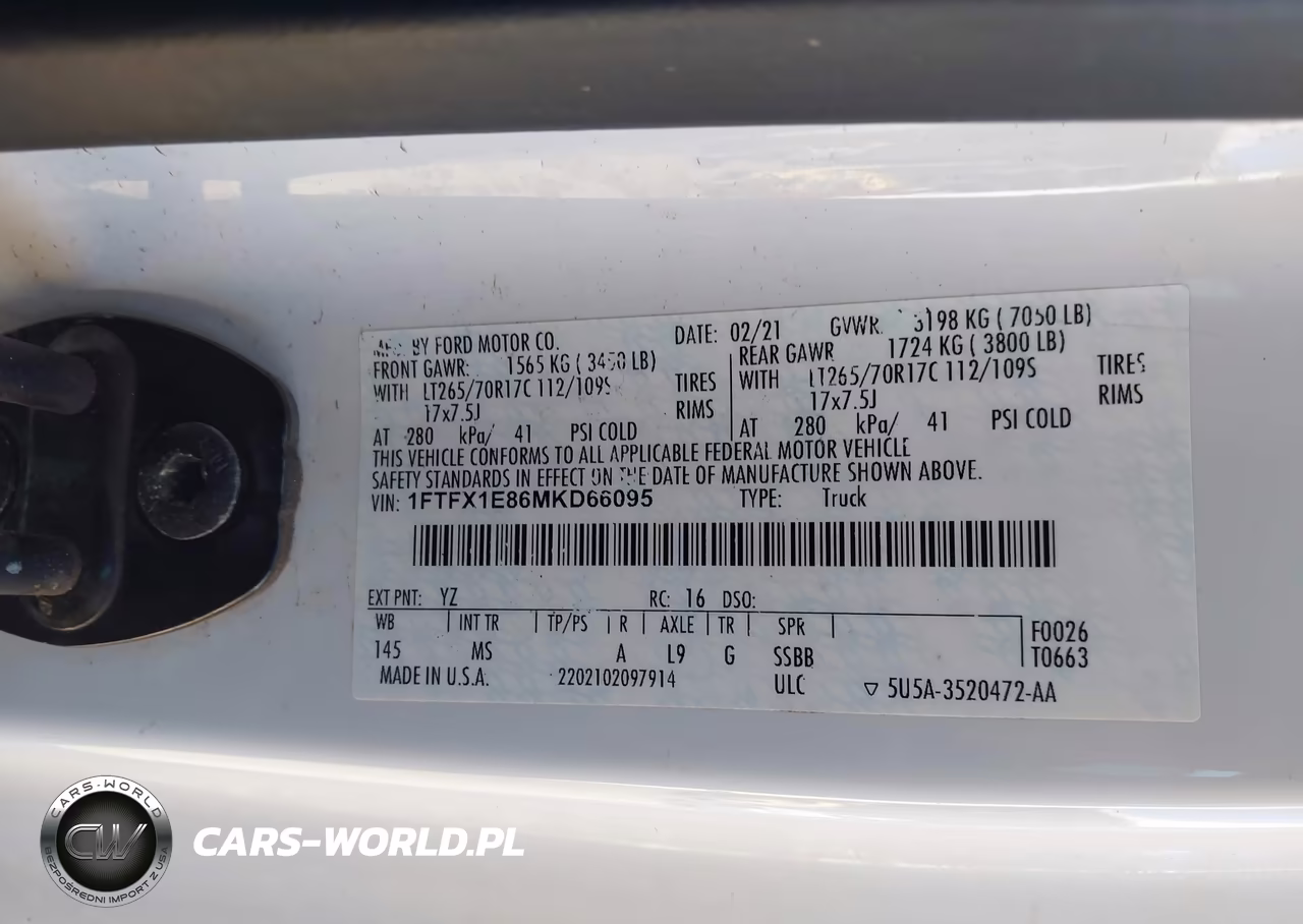 2021 Ford F-150 Xlt VIN:1FTFX1E86MKD66095 - 9