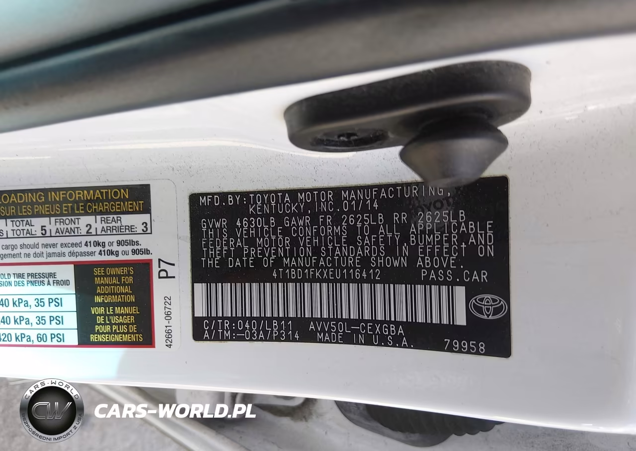 2014 Toyota Camry Hybrid Xle VIN:4T1BD1FKXEU116412 - 9