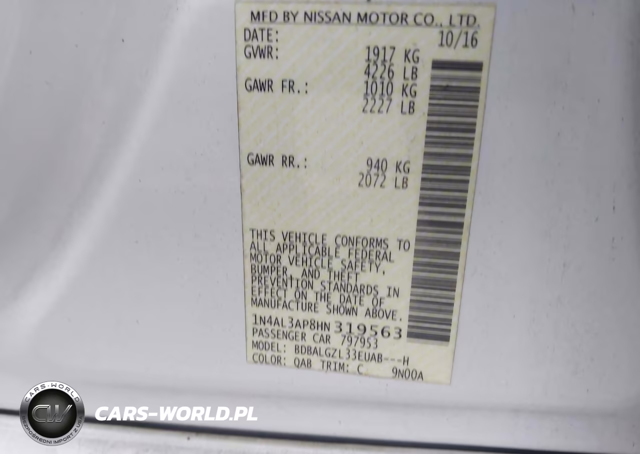 2017 Nissan Altima 2.5 S VIN:1N4AL3AP8HN319563 - 9