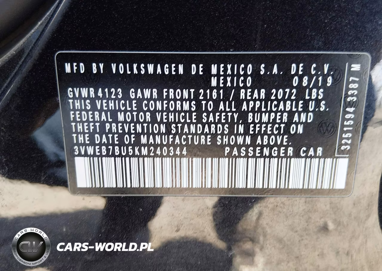 2019 Volkswagen Jetta 1.4T Sel VIN:3VWEB7BU5KM240344 - 9
