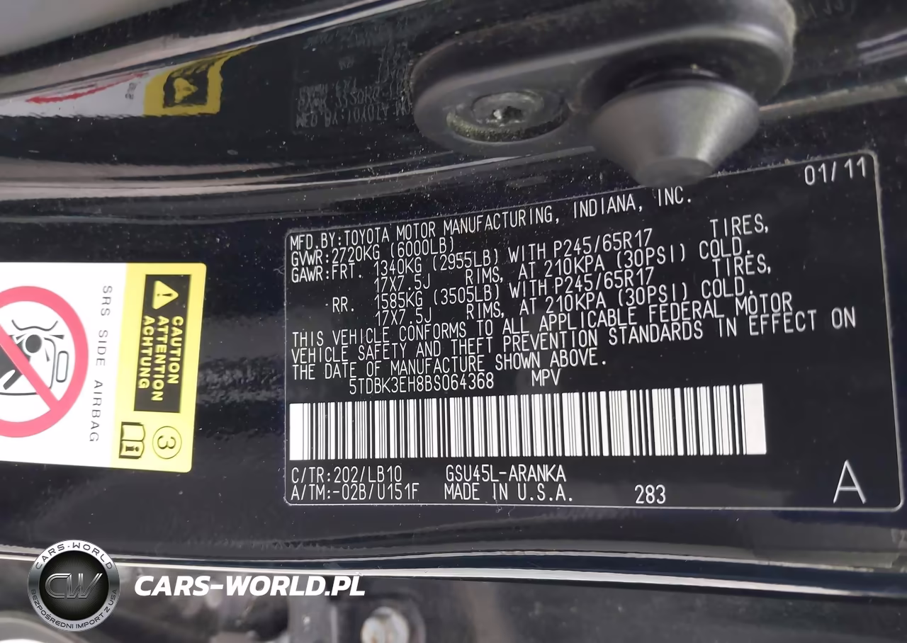 2011 Toyota Highlander Se V6 VIN:5TDBK3EH8BS064368 - 9