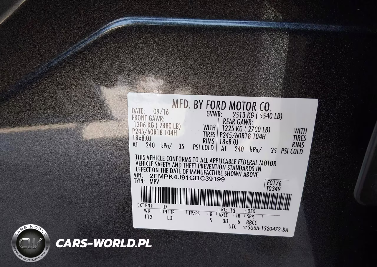 2016 Ford Edge Sel VIN:2FMPK4J91GBC39199 - 9