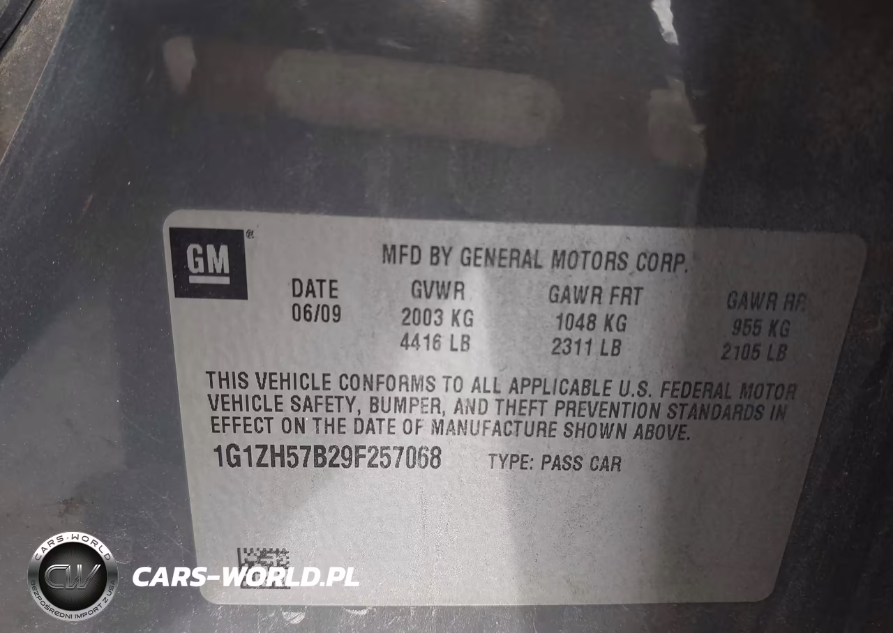 2009 Chevrolet Malibu Lt VIN:1G1ZH57B29F257068 - 9