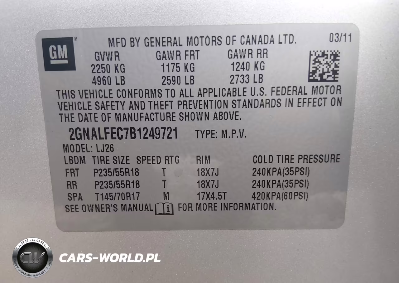 2011 Chevrolet Equinox Ltz VIN:2GNALFEC7B1249721 - 9