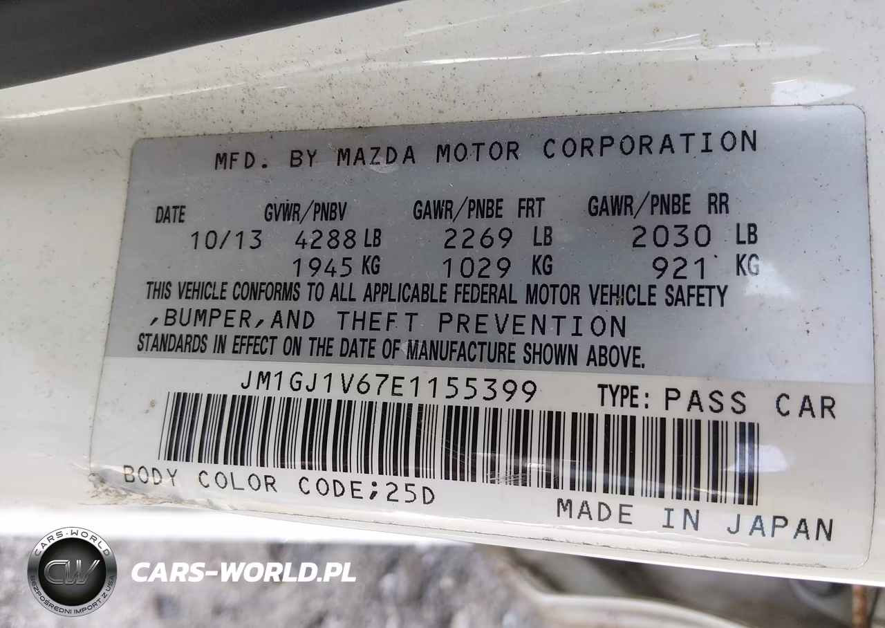 2014 Mazda Mazda6 I Touring VIN:JM1GJ1V67E1155399 - 9