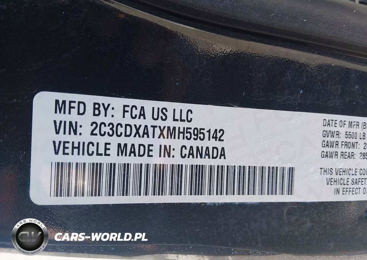 2021 Dodge Charger Police Rwd VIN:2C3CDXATXMH595142 - 9