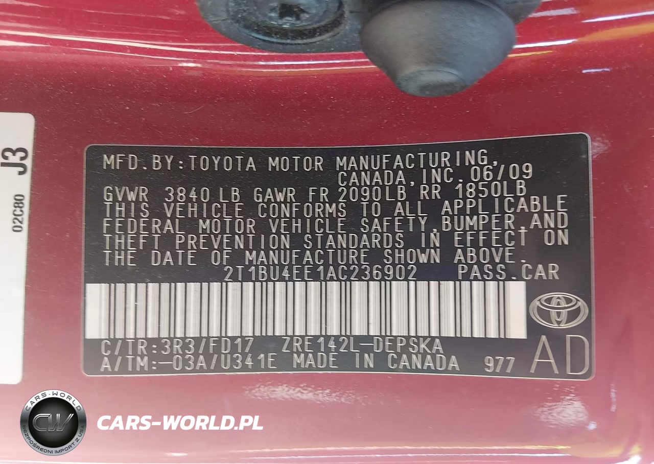 2010 Toyota Corolla S VIN:2T1BU4EE1AC236902 - 9