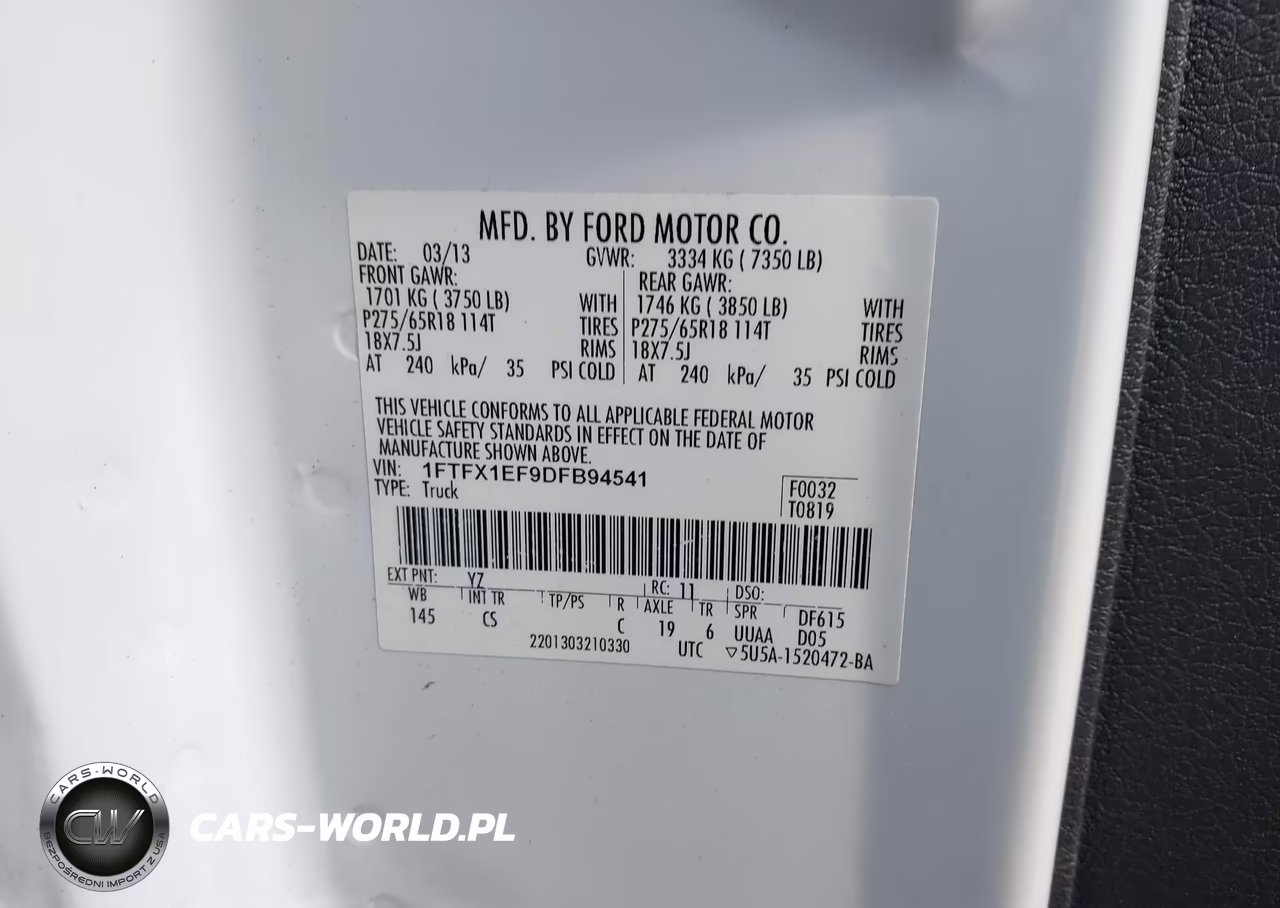 2013 Ford F-150 Stx VIN:1FTFX1EF9DFB94541 - 9