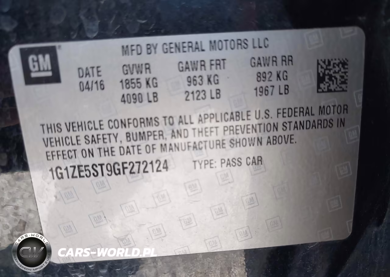 2016 Chevrolet Malibu 1Lt VIN:1G1ZE5ST9GF272124 - 9