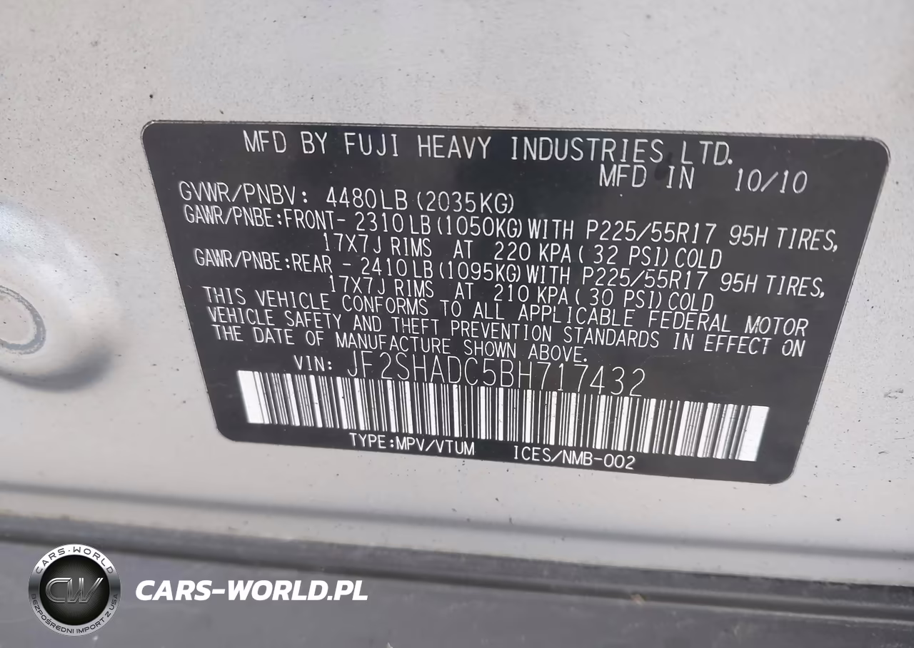 2011 Subaru Forester 2.5X Premium VIN:JF2SHADC5BH717432 - 9
