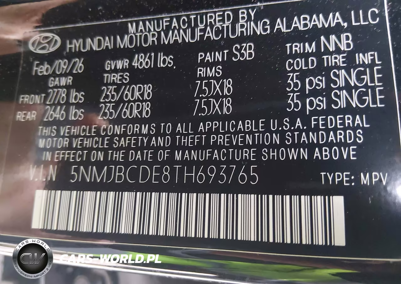 2026 Hyundai Tucson Sel VIN:5NMJBCDE8TH693765 - 9