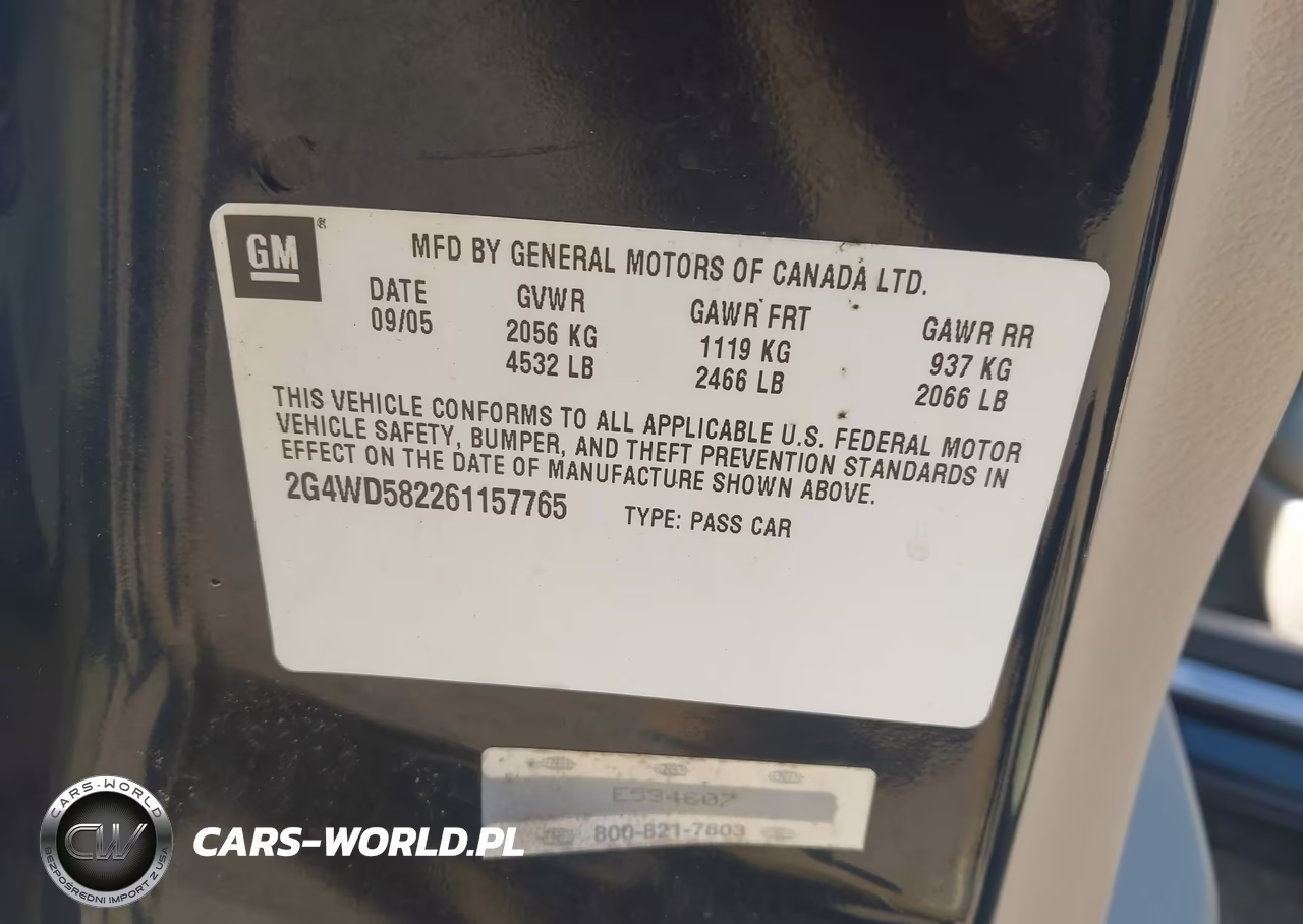 2006 Buick Lacrosse Cxl VIN:2G4WD582261157765 - 9