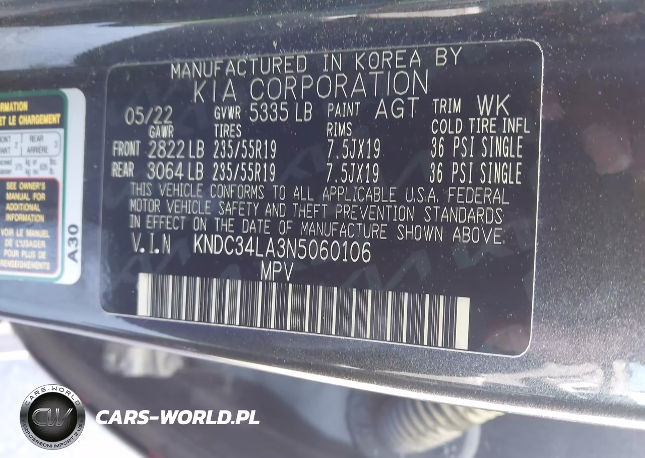 2022 Kia Ev6 Wind VIN:KNDC34LA3N5060106 - 9