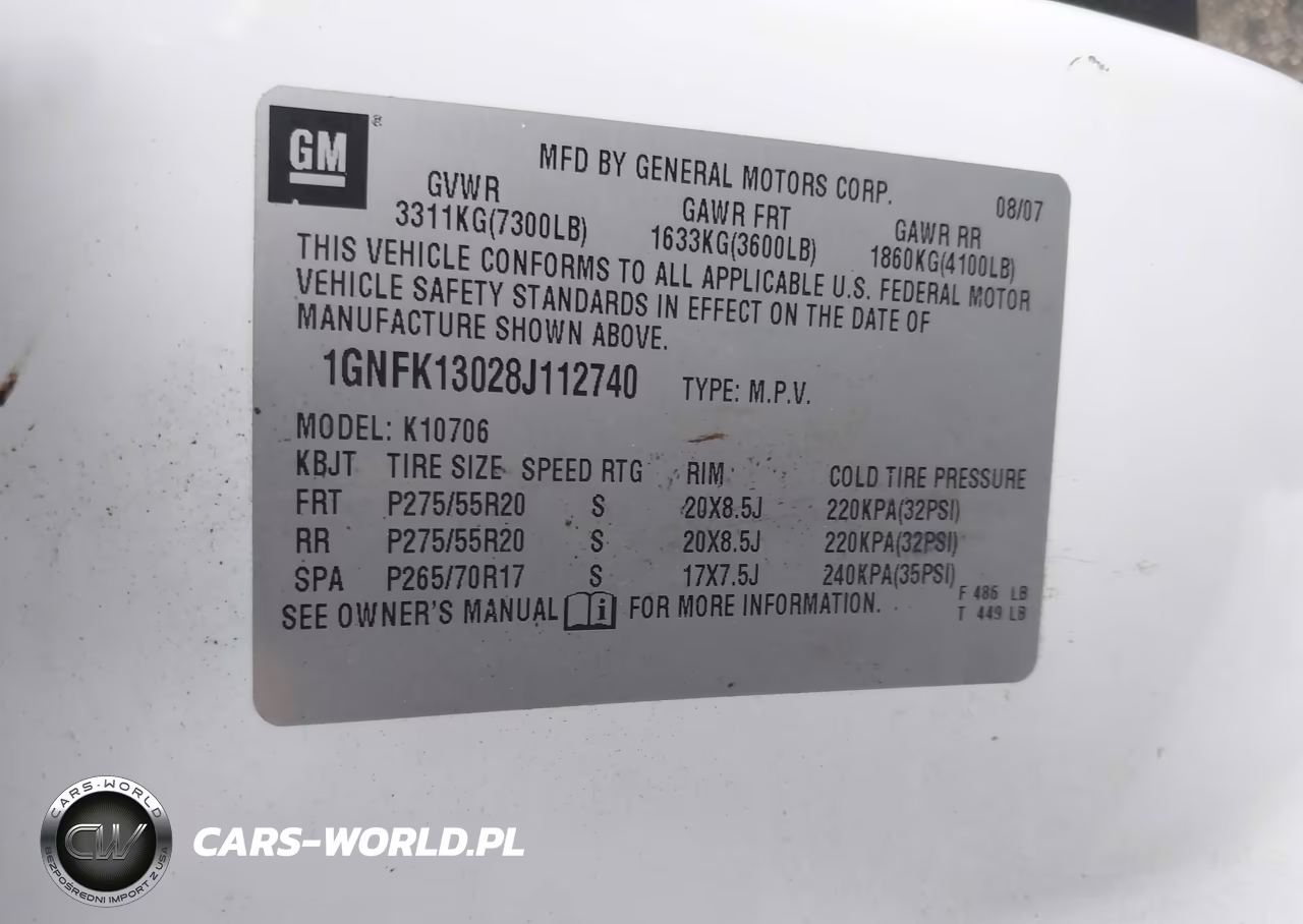2008 Chevrolet Tahoe Lt VIN:1GNFK13028J112740 - 9