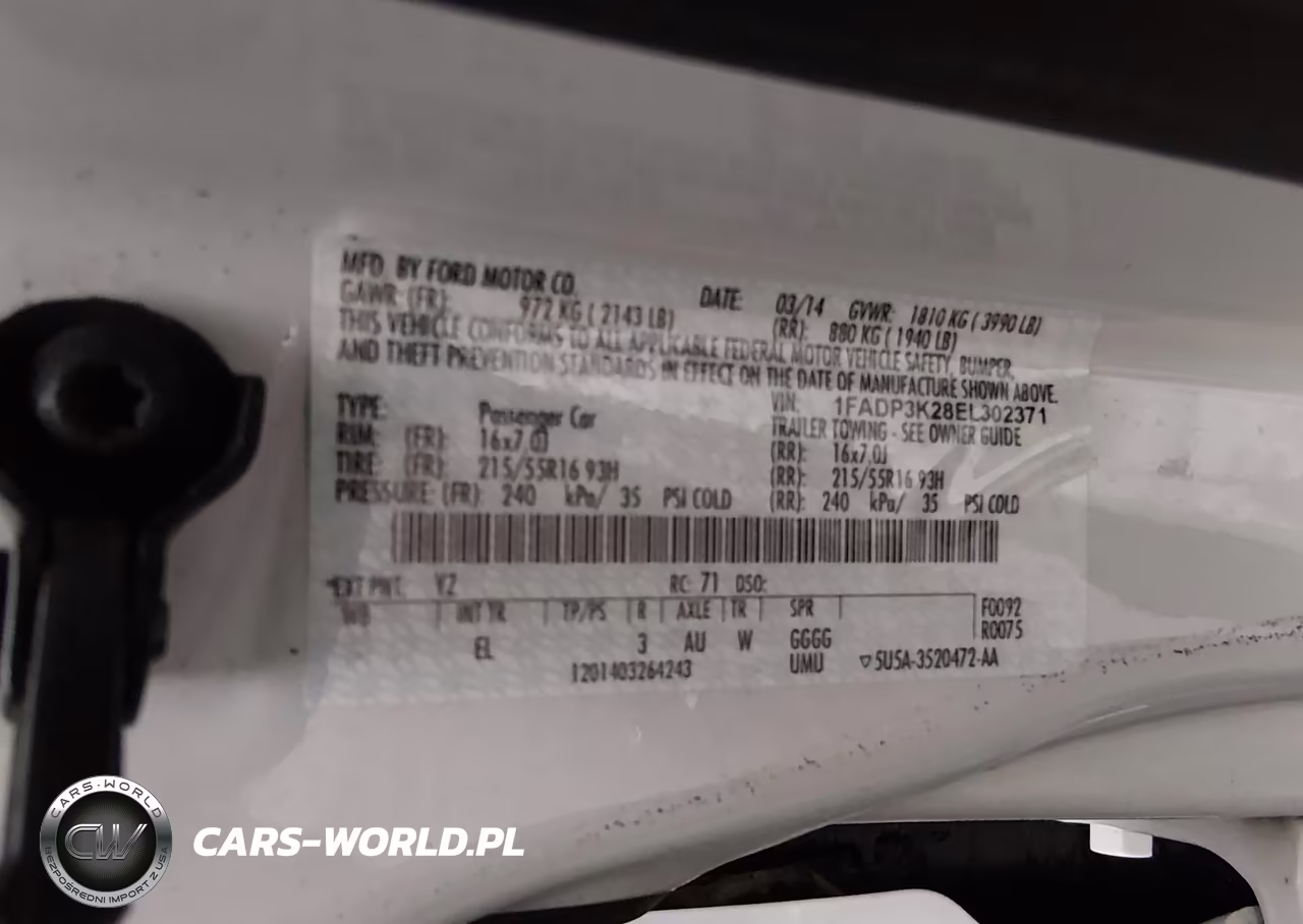 2014 Ford Focus Se VIN:1FADP3K28EL302371 - 9
