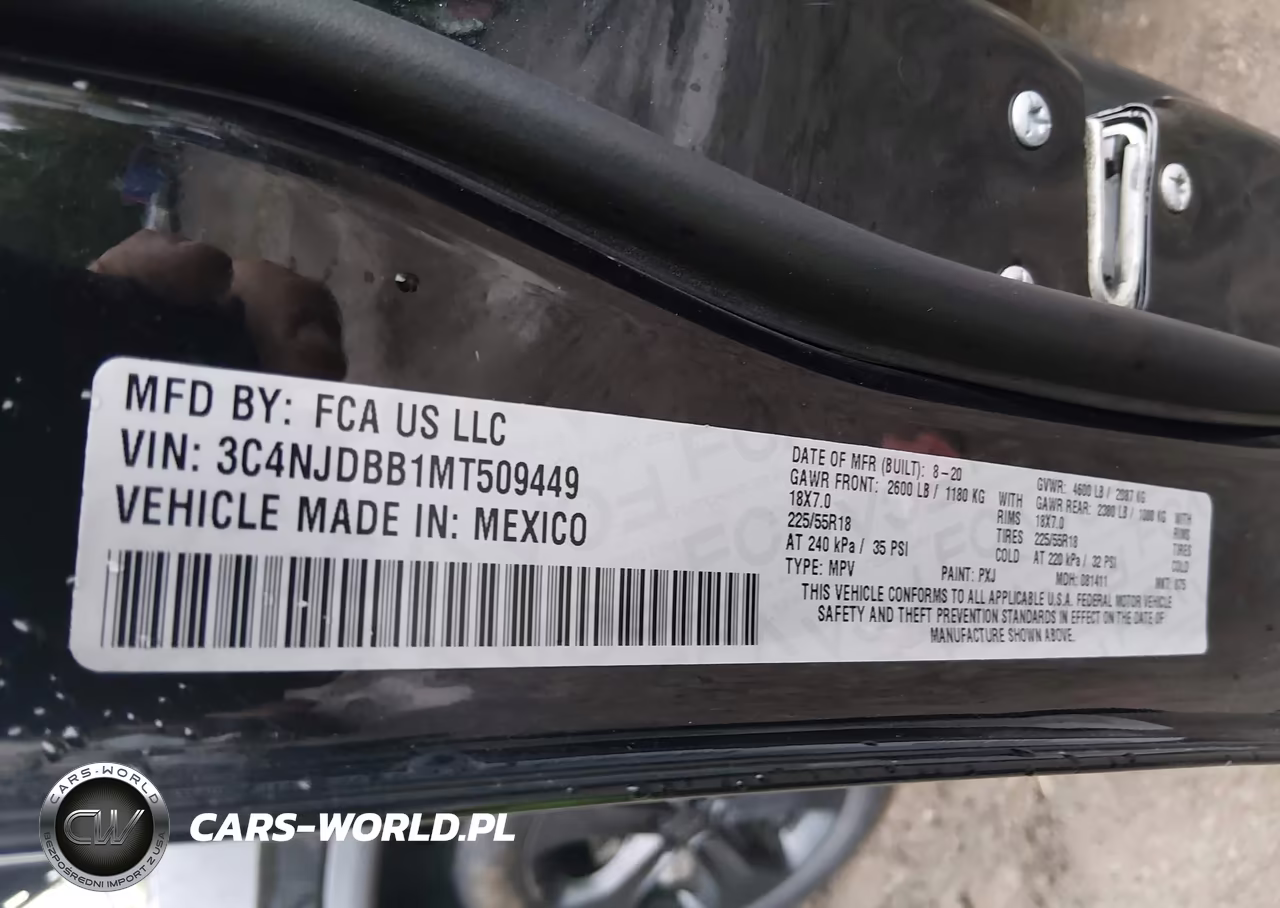 2021 Jeep Compass Altitude 4X4 VIN:3C4NJDBB1MT509449 - 9