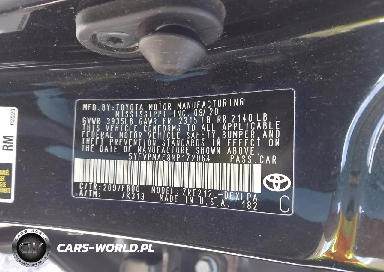 2021 Toyota Corolla Le VIN:5YFVPMAE8MP172064 - 9