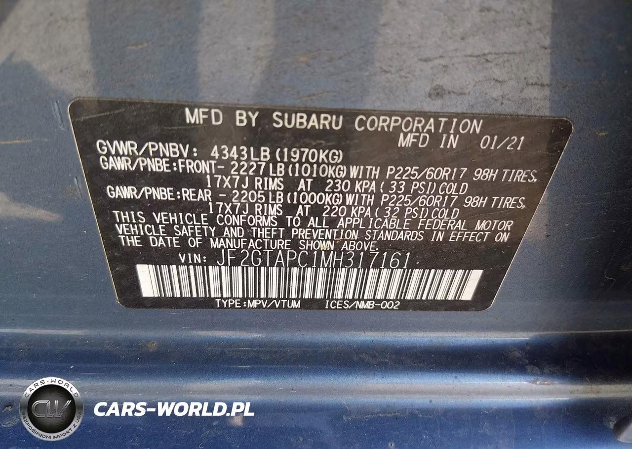 2021 Subaru Crosstrek Premium VIN:JF2GTAPC1MH317161 - 9