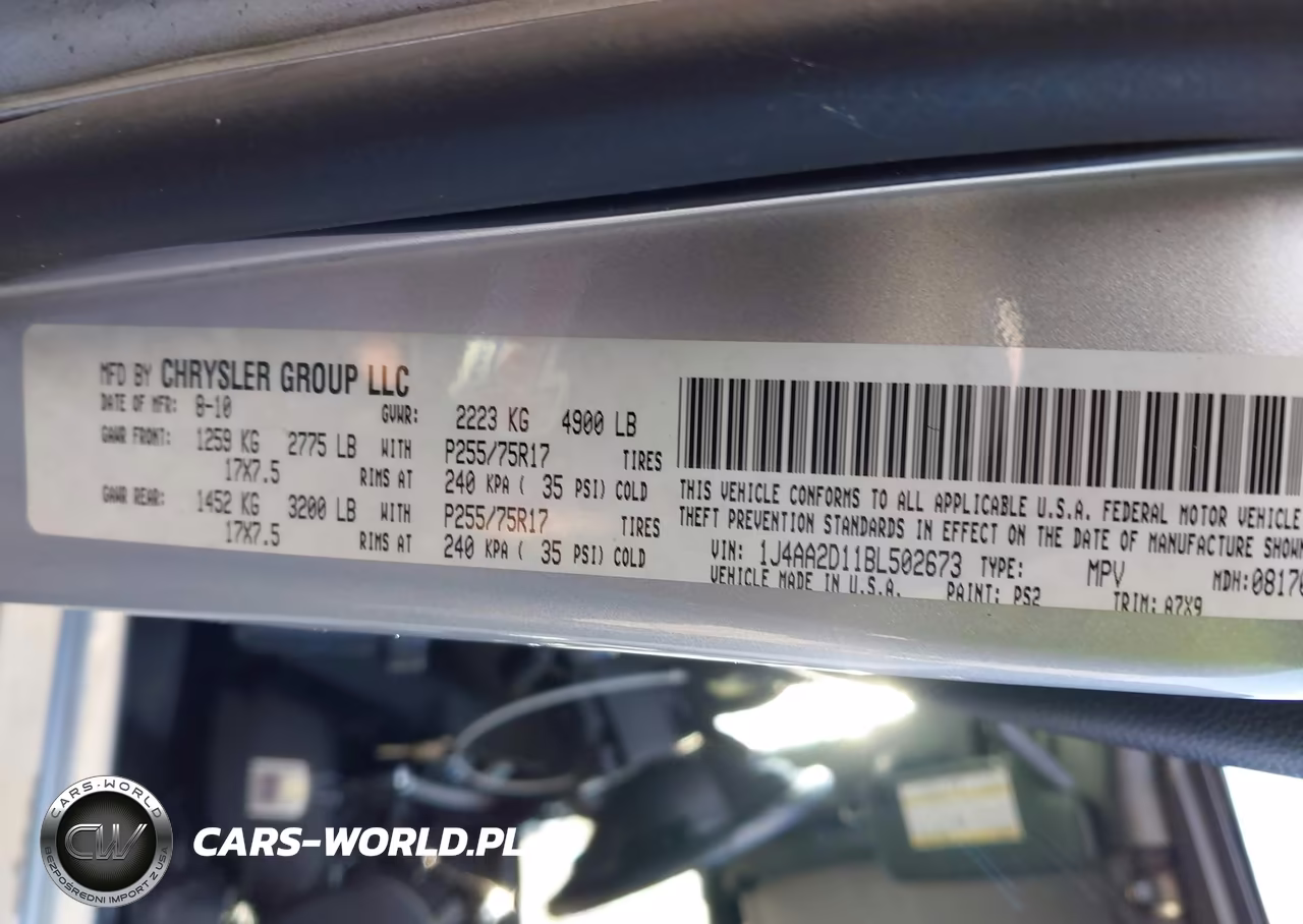 2011 Jeep Wrangler Sport VIN:1J4AA2D11BL502673 - 9
