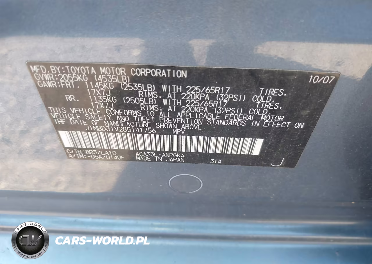 2008 Toyota Rav4 Limited VIN:JTMBD31V285141756 - 9