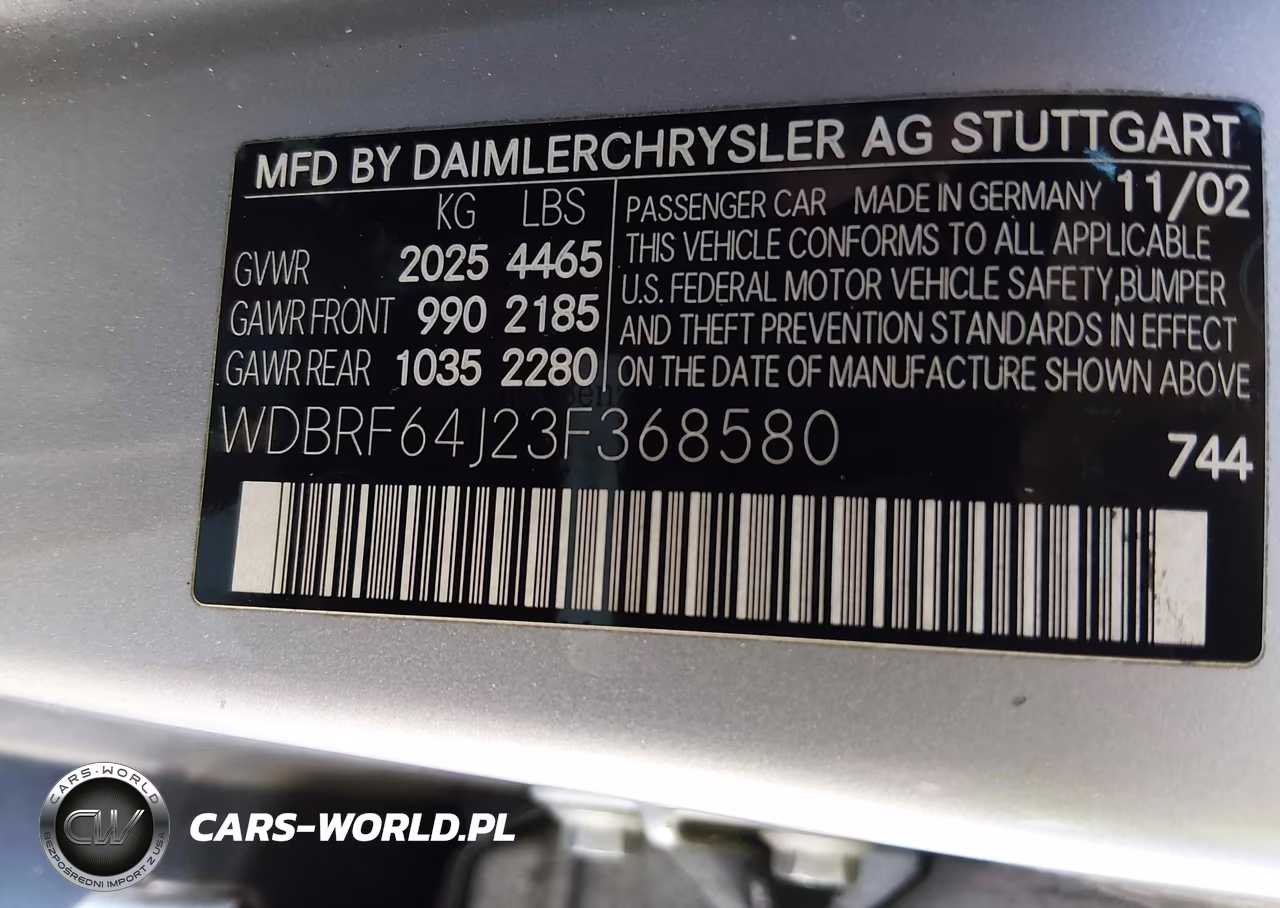 2003 Mercedes-Benz C 320 Sport VIN:WDBRF64J23F368580 - 9