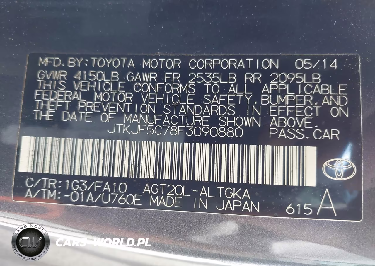2015 Scion Tc VIN:JTKJF5C78F3090880 - 9