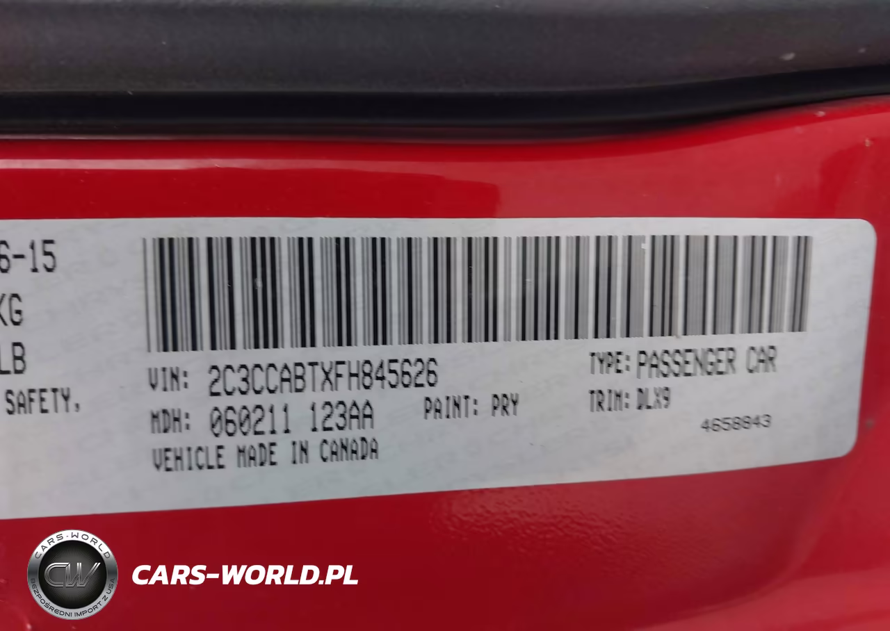 2015 Chrysler 300 300S VIN:2C3CCABTXFH845626 - 9