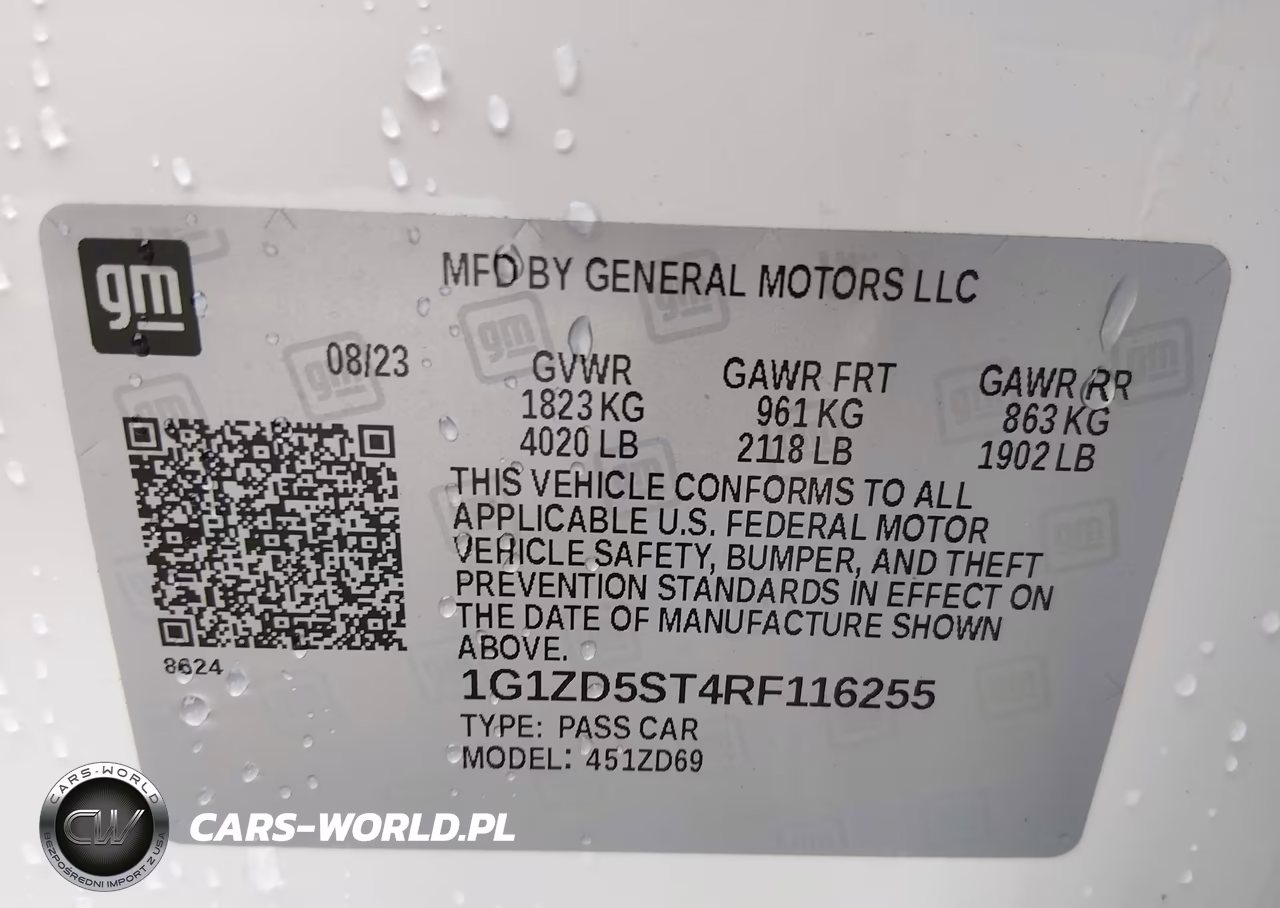 2024 Chevrolet Malibu Fwd 1Lt VIN:1G1ZD5ST4RF116255 - 9