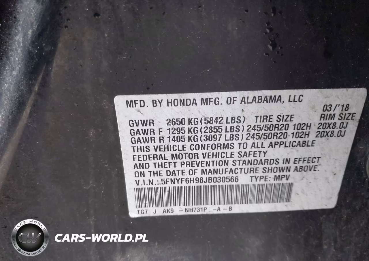 2018 Honda Pilot Touring VIN:5FNYF6H98JB030566 - 9