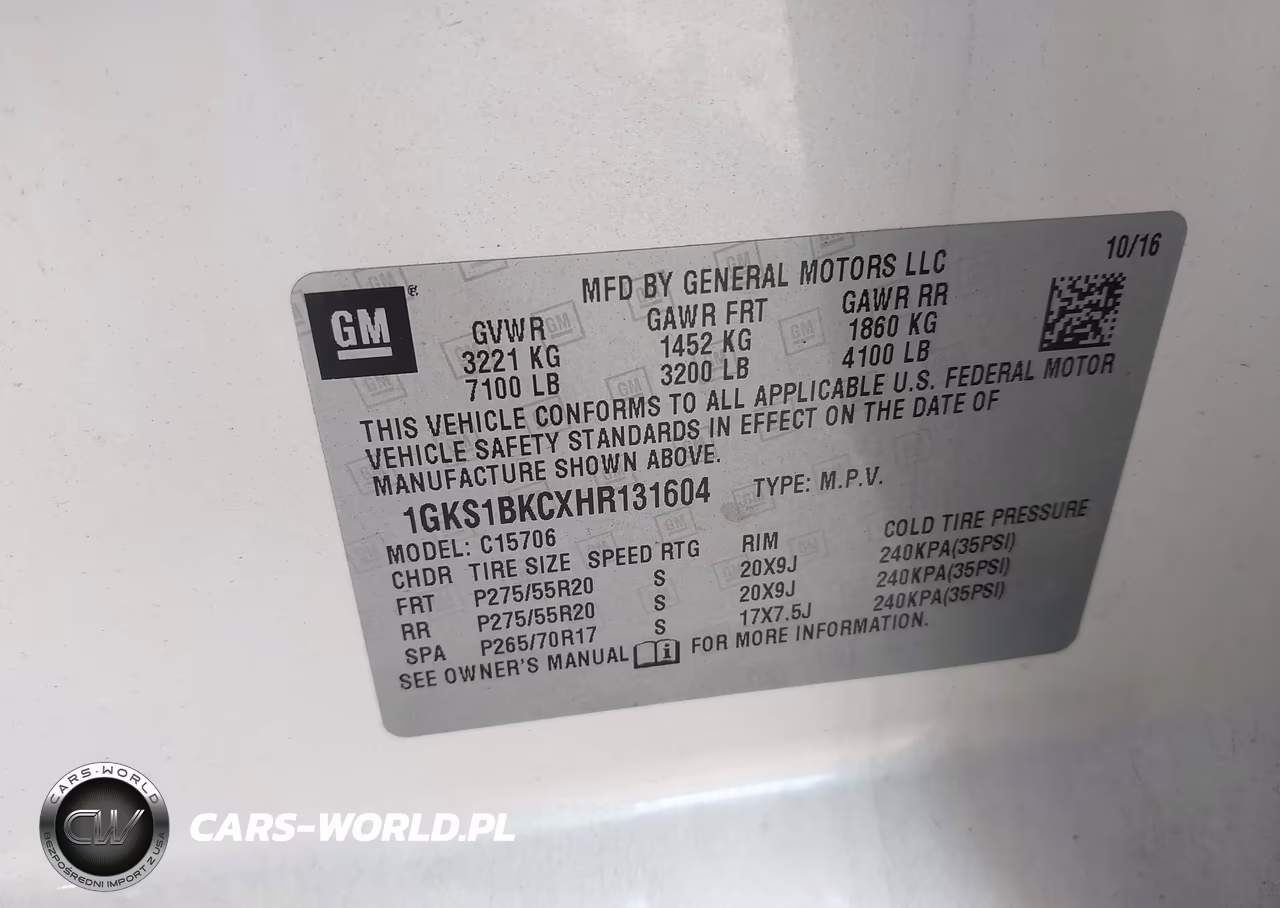 2017 GMC Yukon Slt VIN:1GKS1BKCXHR131604 - 9