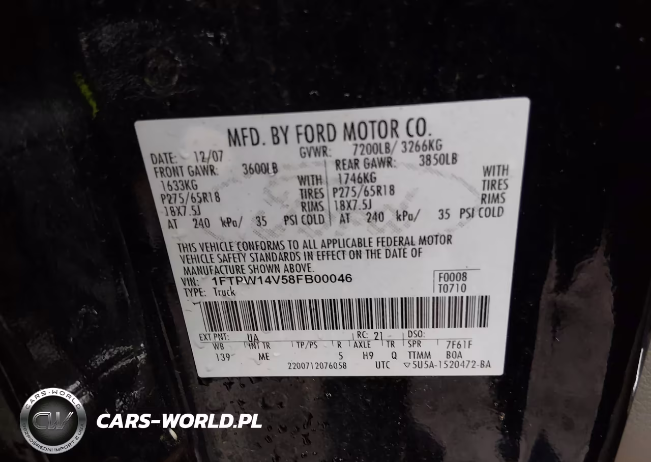 2008 Ford F150 Supercrew VIN:1FTPW14V58FB00046 - 9