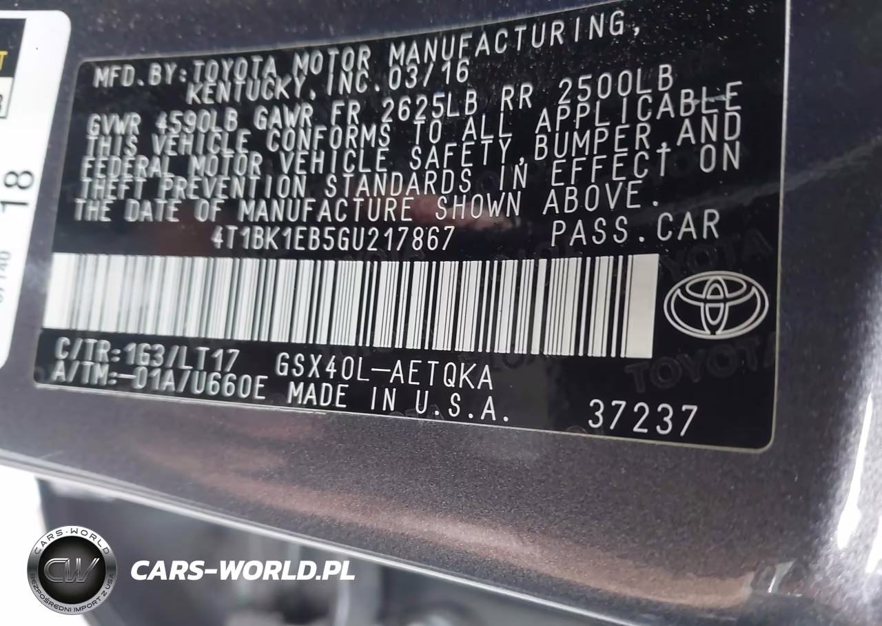 2016 Toyota Avalon Touring VIN:4T1BK1EB5GU217867 - 9