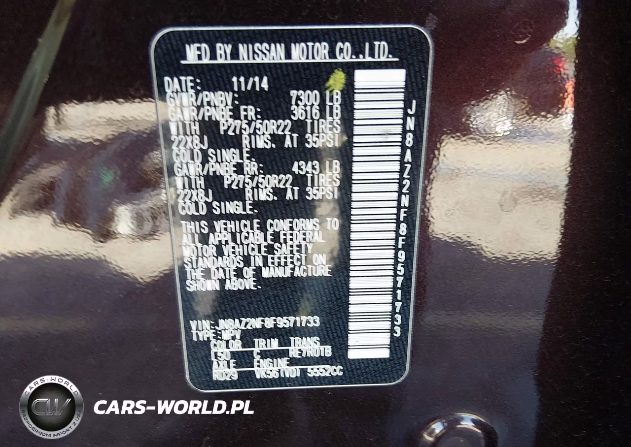 2015 Infiniti Qx80 VIN:JN8AZ2NF8F9571733 - 9
