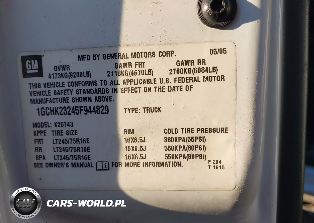 2005 Chevrolet Silverado 2500Hd Ls VIN:1GCHK23245F944829 - 9